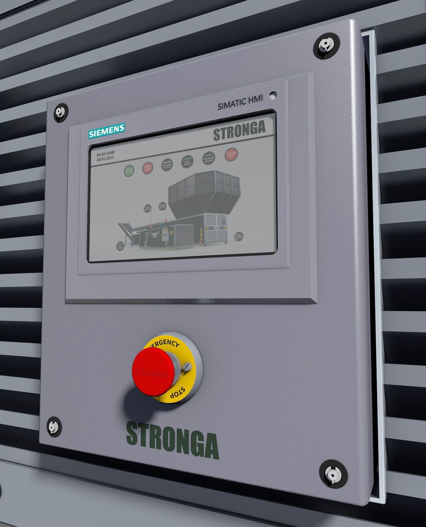 DryStation HMI closeup