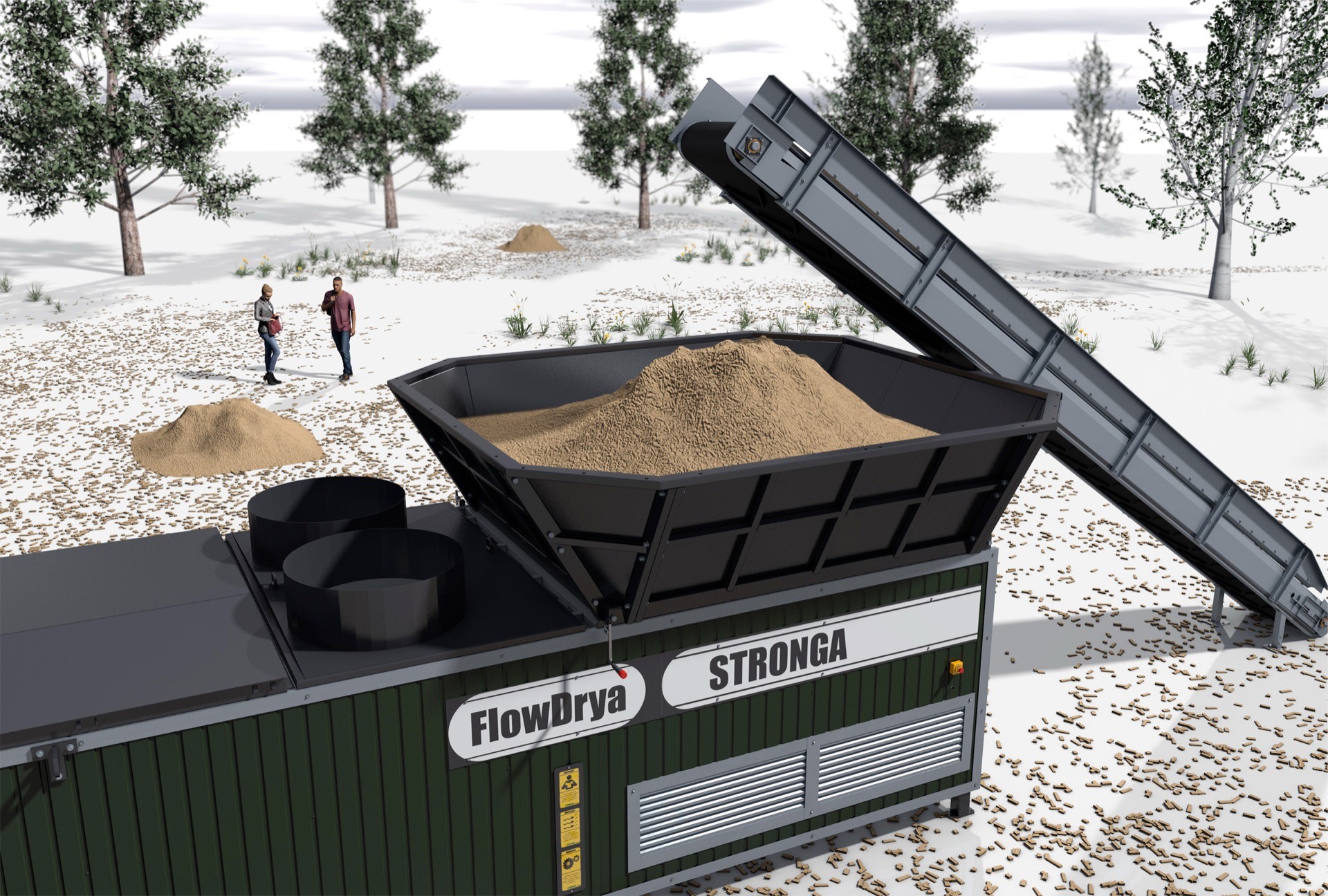 FlowDrya high-capacity dryer hopper