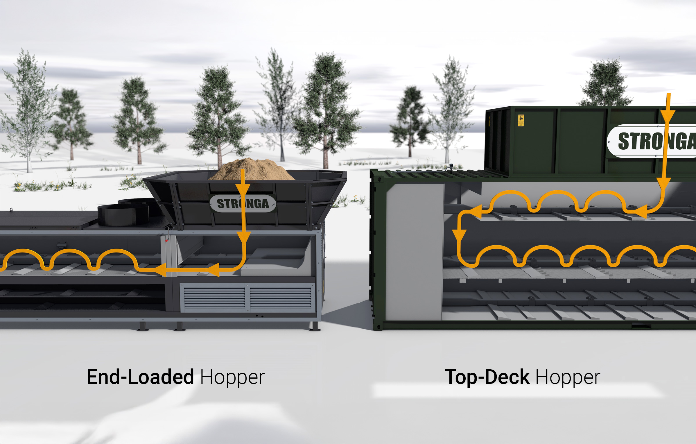 End-Loaded Hopper vs Top-Deck Hopper comparison