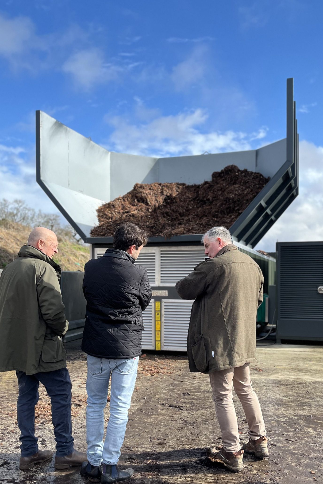 FlowDrya FD30 drying bark in England