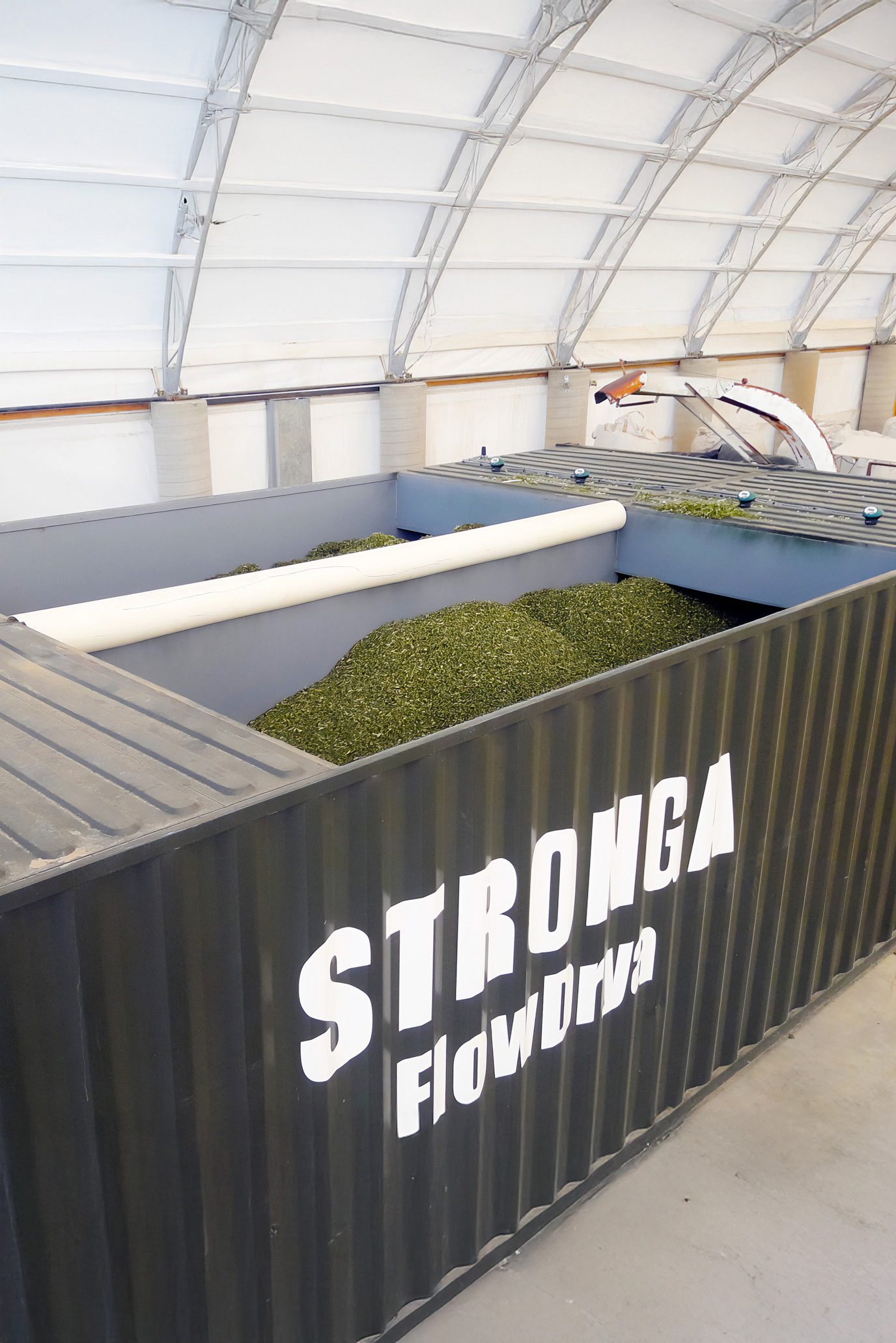 FlowDrya FD50 drying chopped hemp in USA