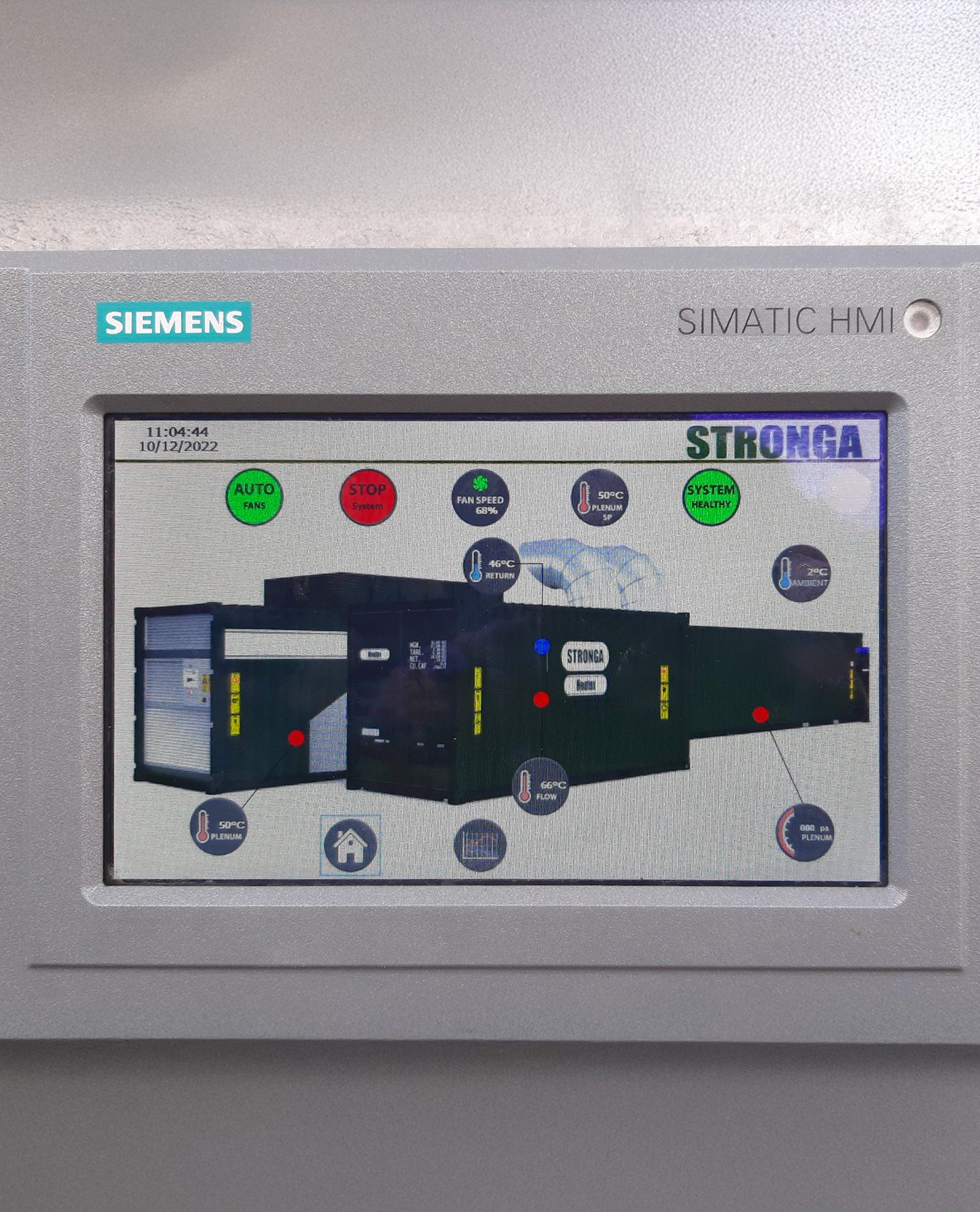 Heatex HMI touchscreen controls